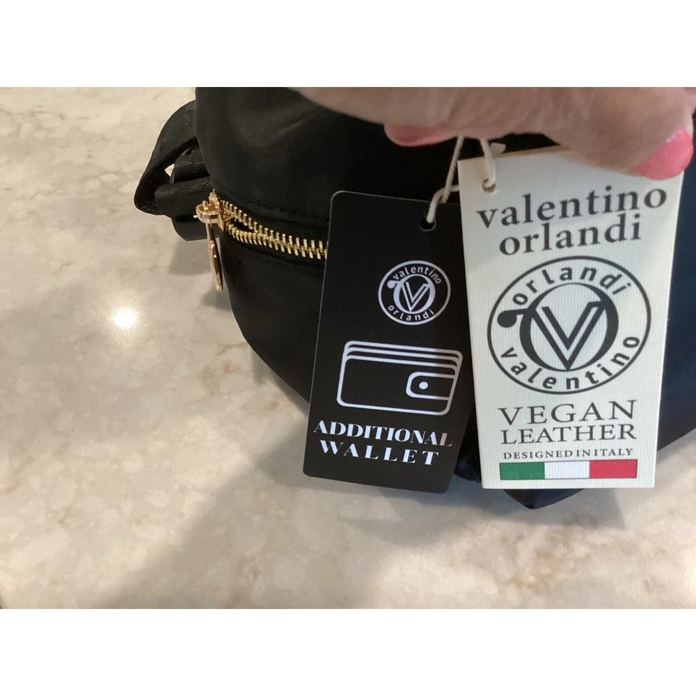 Antik Kraft Nylon Backpack Convertible Straps Gold Accents‎ Small